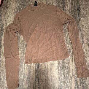 Brown Long Sleeve Top